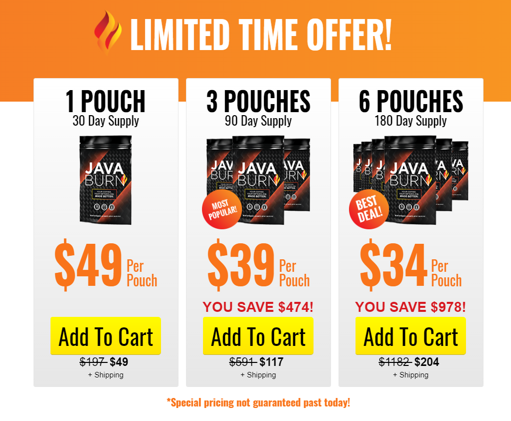 Java burn special offer